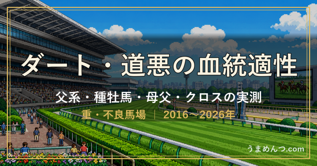 ダートの道悪(重・不良)に強い血統|父系・種牡馬・母父・クロスを実測