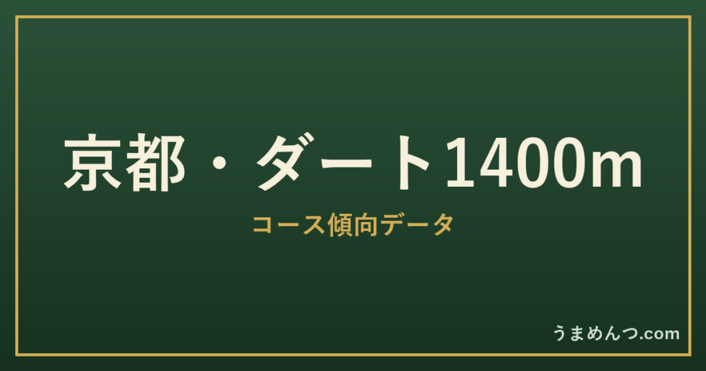 京都ダート1400mの傾向｜コースの特徴と狙い方