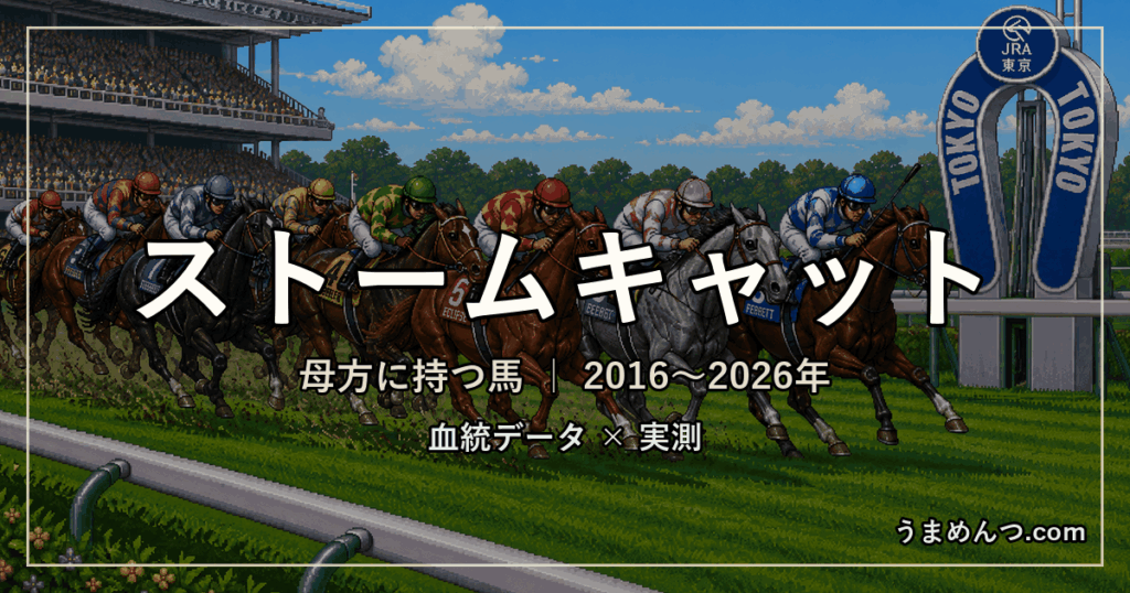 ストームキャットを母方に持つ馬の傾向｜相性の良い父・悪い父を実測