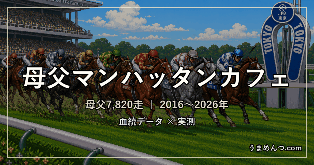 母父マンハッタンカフェの傾向|距離・コース・馬場・脚質・クラス別に実測