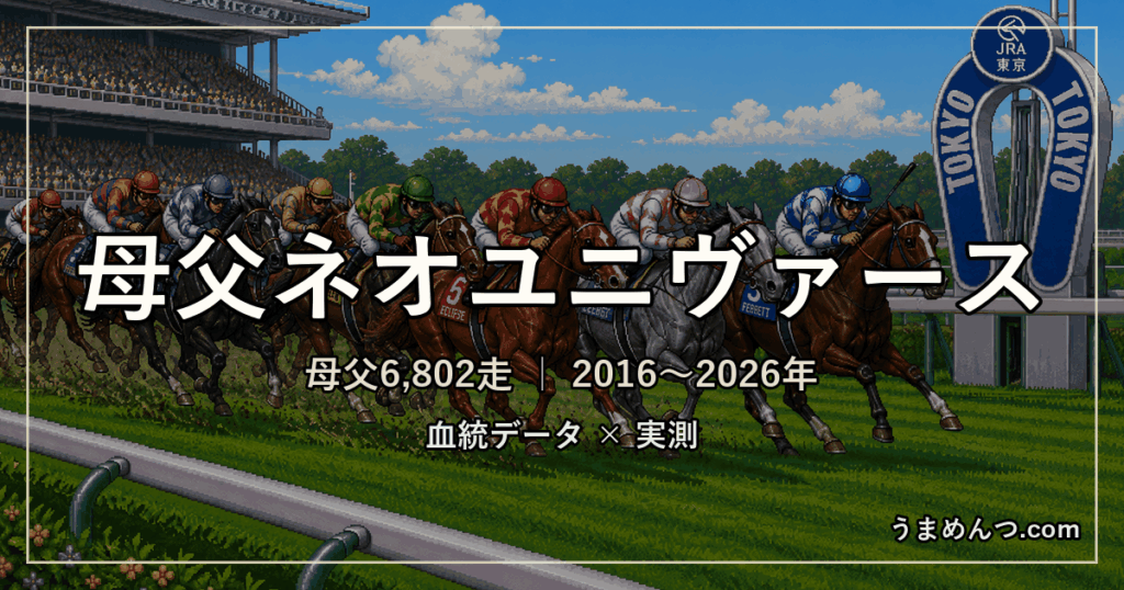 母父ネオユニヴァースの傾向｜距離・コース・馬場・脚質・クラス別に実測