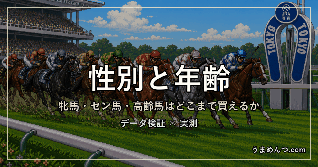 牝馬・セン馬・高齢馬の買いどころ|性別・年齢別の成績を実測