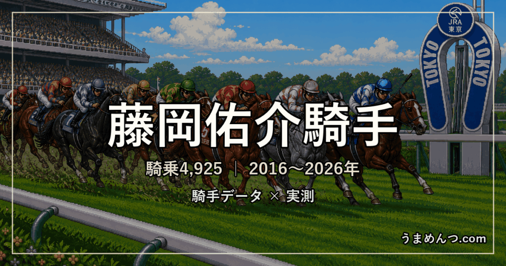 藤岡佑介騎手の得意・苦手条件|競馬場・距離・芝ダート別に実測