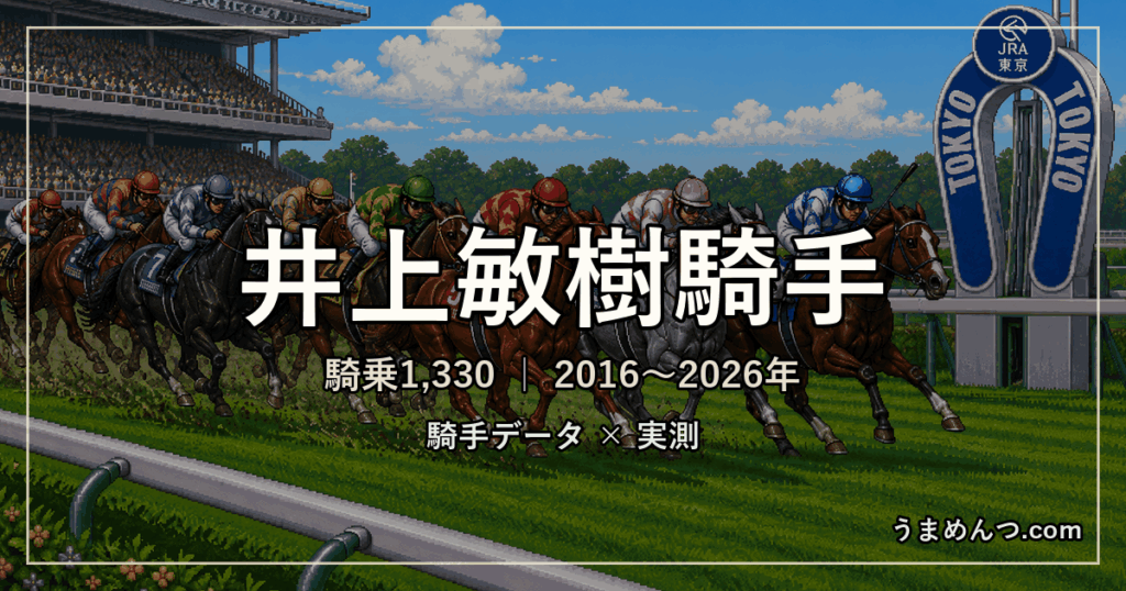 井上敏樹騎手の得意・苦手条件|競馬場・距離・芝ダート別に実測