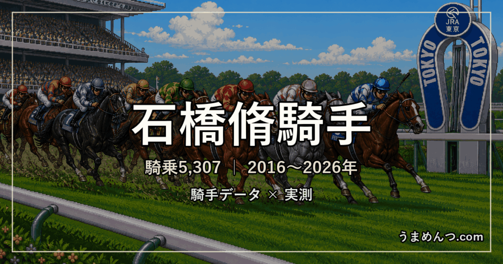 石橋脩騎手の得意・苦手条件|競馬場・距離・芝ダート別に実測