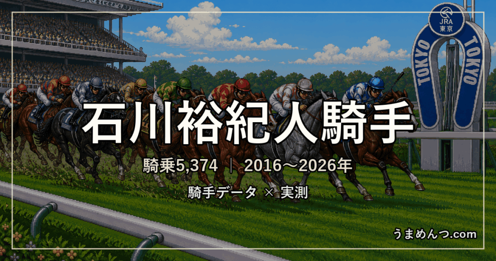 石川裕紀人騎手の得意・苦手条件|競馬場・距離・芝ダート別に実測