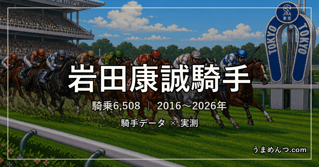 岩田康誠騎手の得意・苦手条件|競馬場・距離・芝ダート別に実測