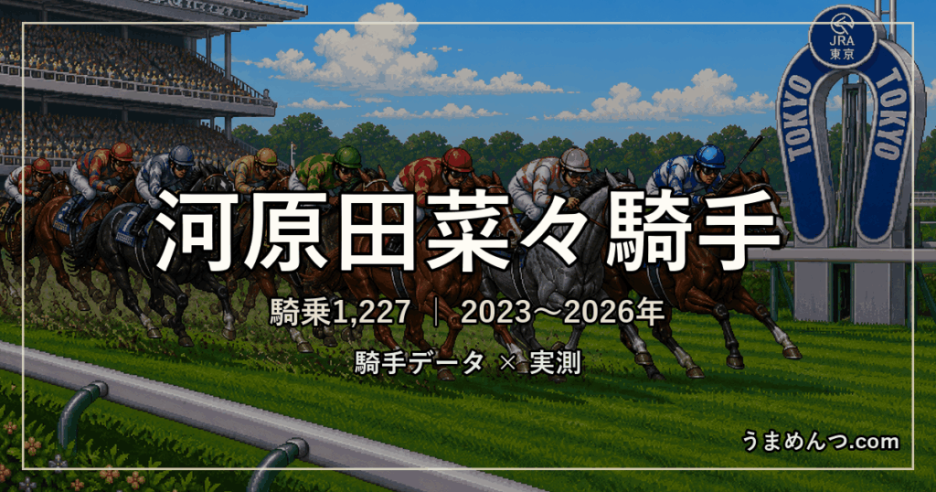 河原田菜々騎手の得意・苦手条件|競馬場・距離・芝ダート別に実測