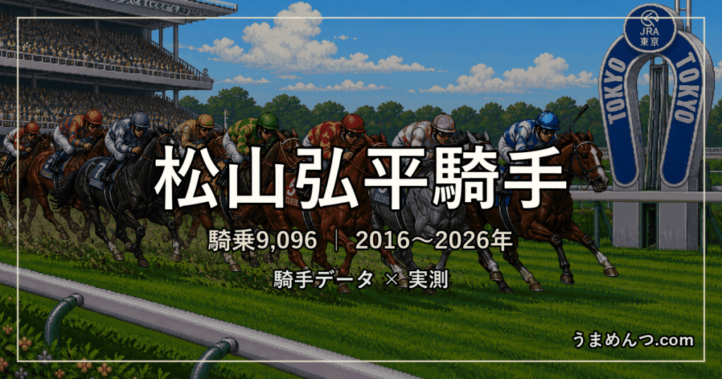 松山弘平騎手の得意・苦手条件|競馬場・距離・芝ダート別に実測