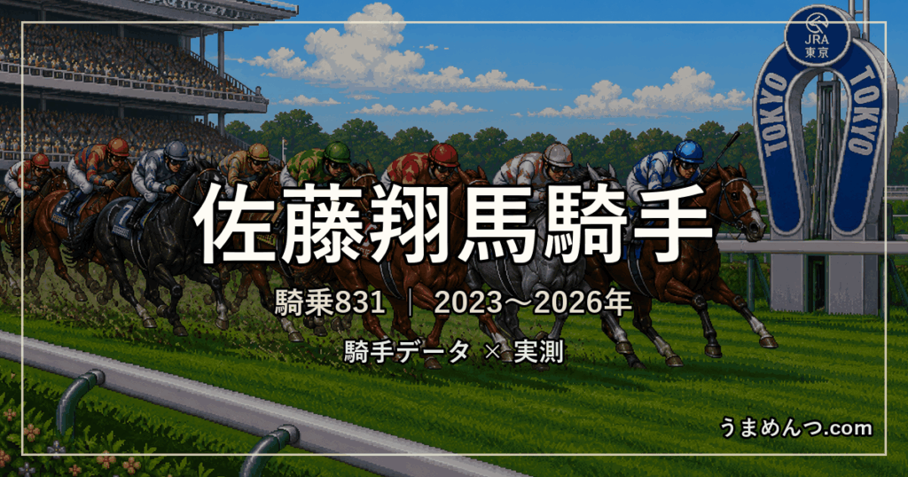佐藤翔馬騎手の得意・苦手条件|競馬場・距離・芝ダート別に実測