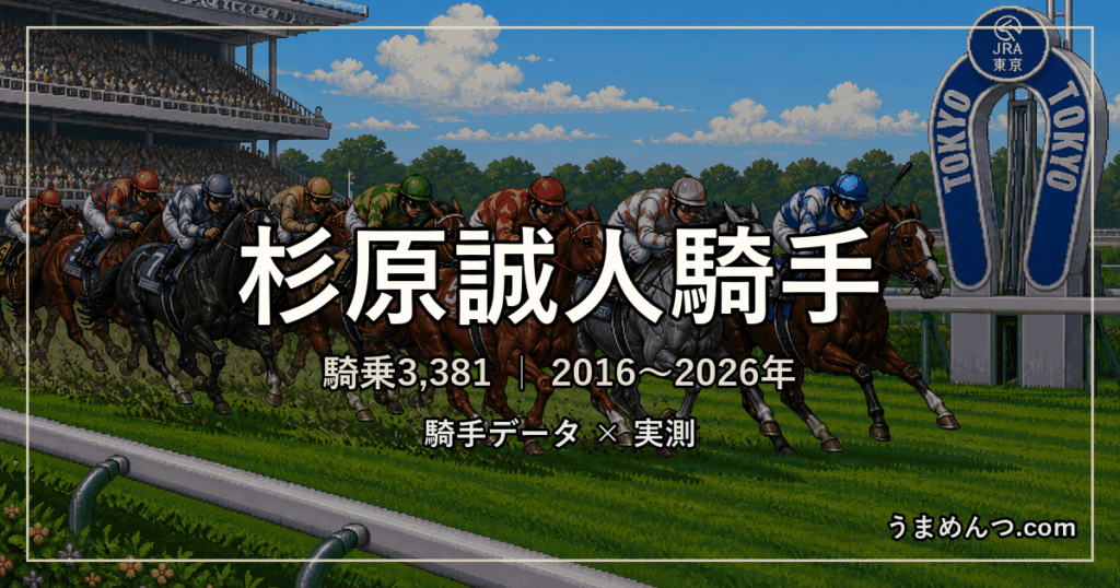 杉原誠人騎手の得意・苦手条件｜競馬場・距離・芝ダート別に実測