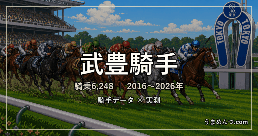 武豊騎手の得意・苦手条件|競馬場・距離・芝ダート別に実測