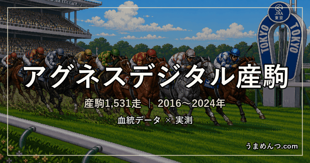 アグネスデジタル産駒の得意・苦手条件｜距離・コース・馬場・脚質・クラス別に実測