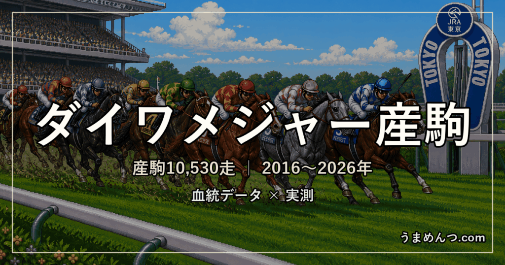 ダイワメジャー産駒の得意・苦手条件|距離・コース・馬場・脚質・クラス別に実測