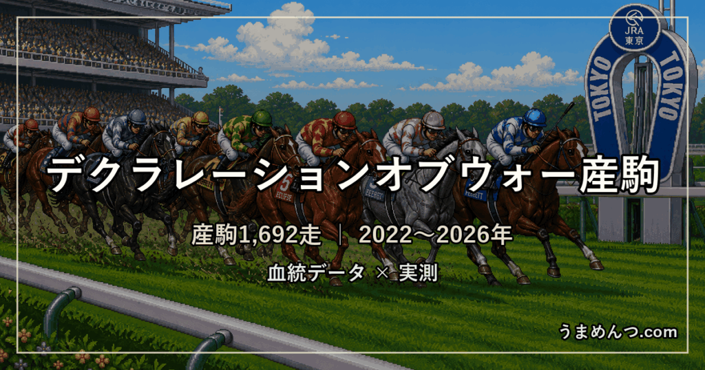 デクラレーションオブウォー産駒の得意・苦手条件|距離・コース・馬場・脚質・クラス別に実測