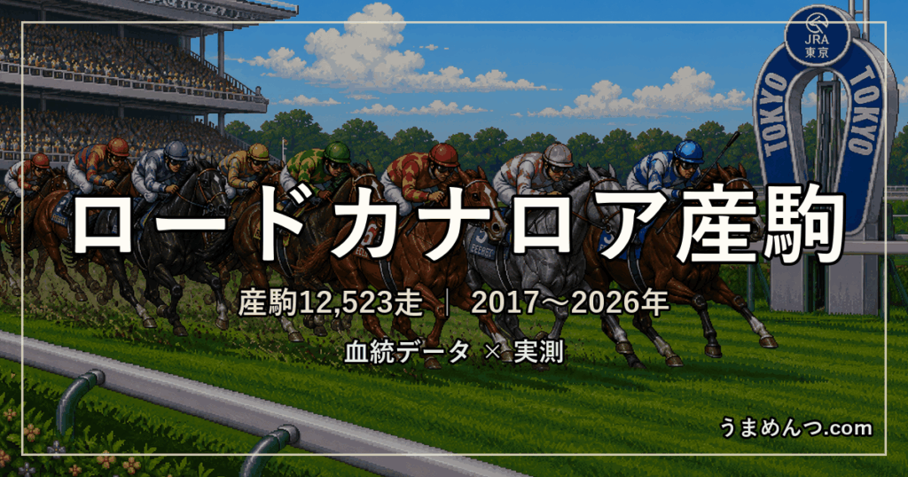 ロードカナロア産駒の得意・苦手条件|距離・コース・馬場・脚質・クラス別に実測