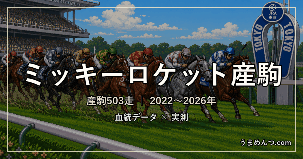 ミッキーロケット産駒の得意・苦手条件|距離・コース・馬場・脚質・クラス別に実測