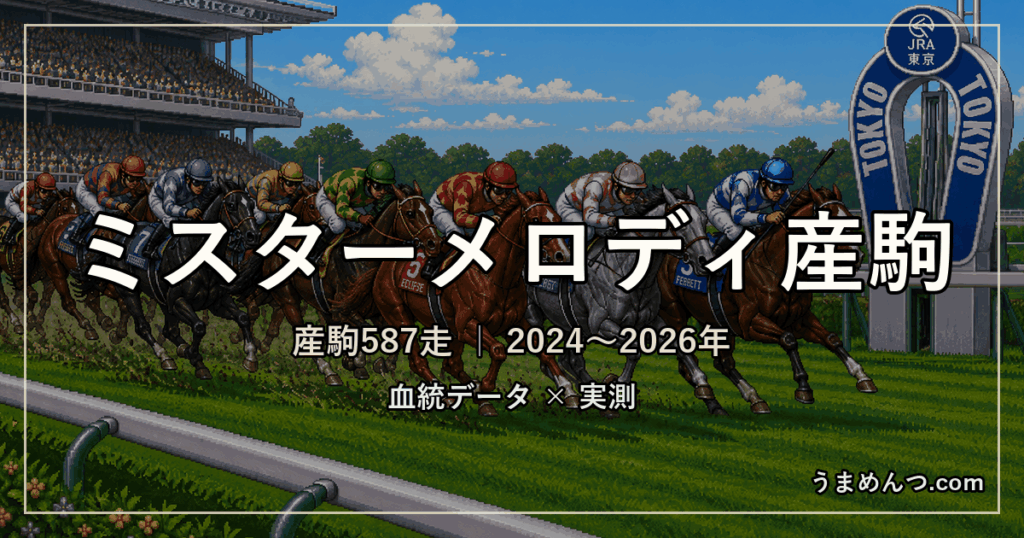 ミスターメロディ産駒の得意・苦手条件|距離・コース・馬場・脚質・クラス別に実測