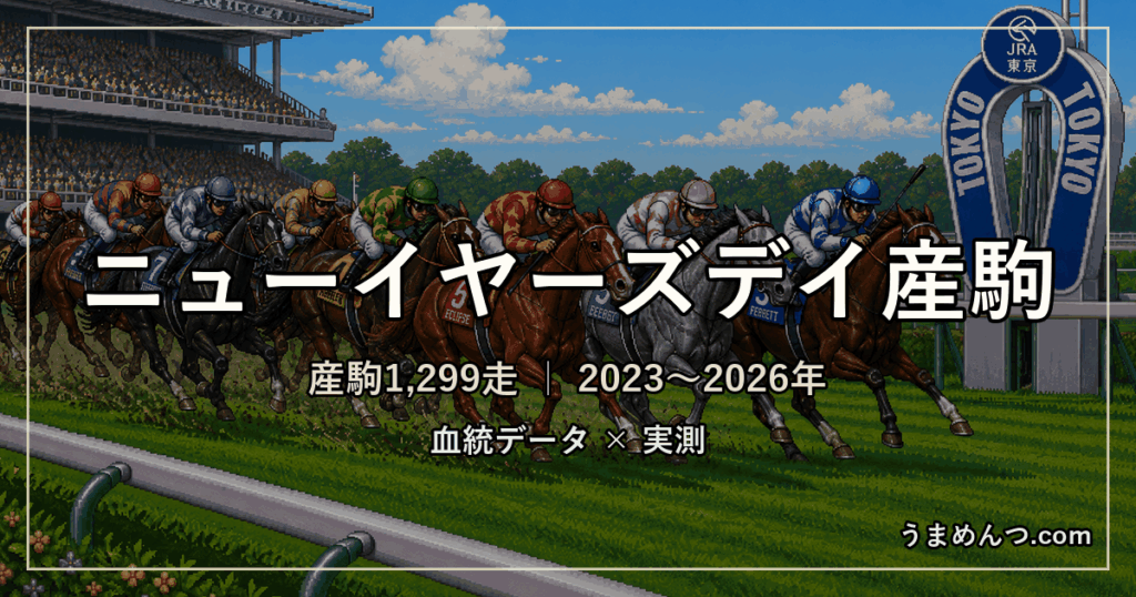 ニューイヤーズデイ産駒の得意・苦手条件｜距離・コース・馬場・脚質・クラス別に実測