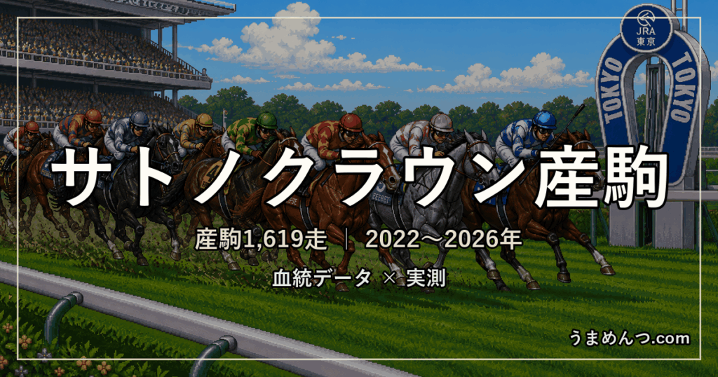 サトノクラウン産駒の得意・苦手条件｜距離・コース・馬場・脚質・クラス別に実測