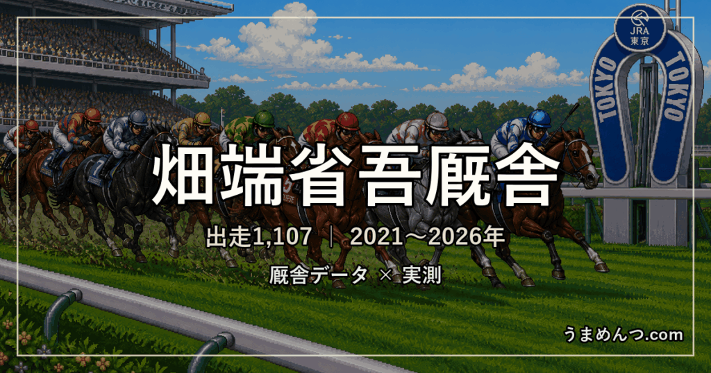 畑端省吾厩舎の得意条件｜距離・競馬場・クラス・休み明け別に実測