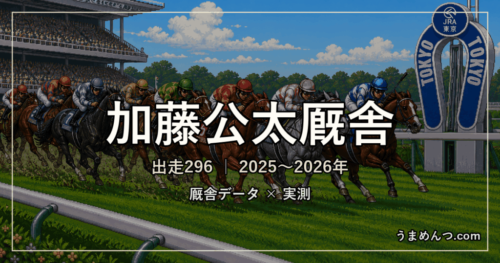 加藤公太厩舎の得意条件｜距離・競馬場・クラス・休み明け別に実測