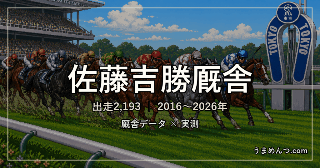 佐藤吉勝厩舎の得意条件|距離・競馬場・クラス・休み明け別に実測