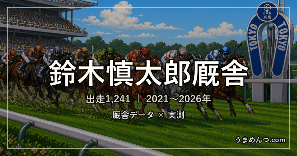 鈴木慎太郎厩舎の得意条件｜距離・競馬場・クラス・休み明け別に実測