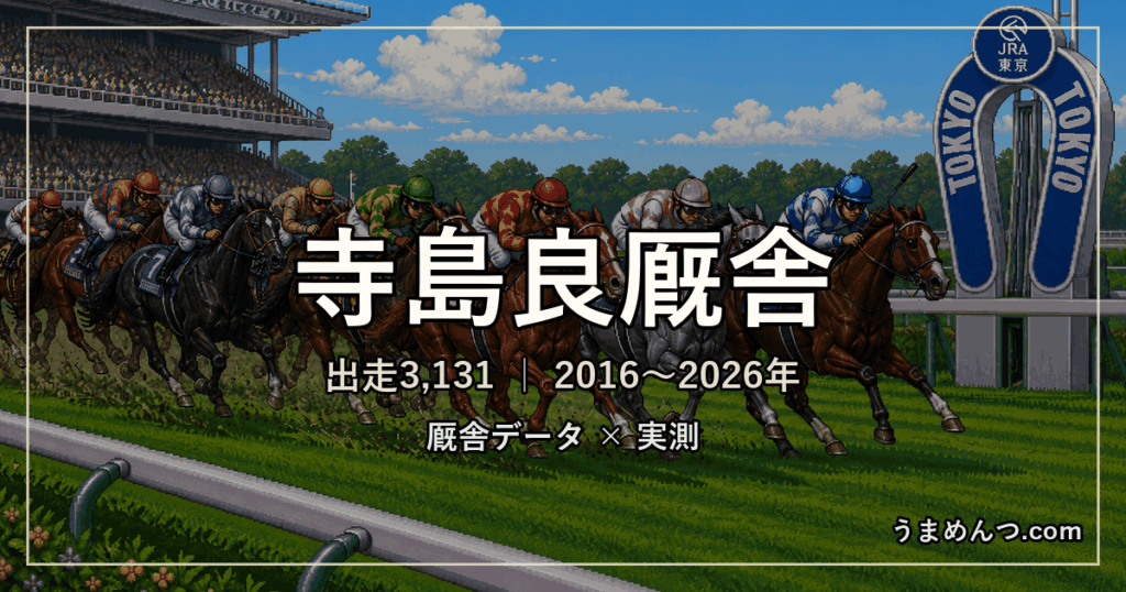 寺島良厩舎の得意条件|距離・競馬場・クラス・休み明け別に実測